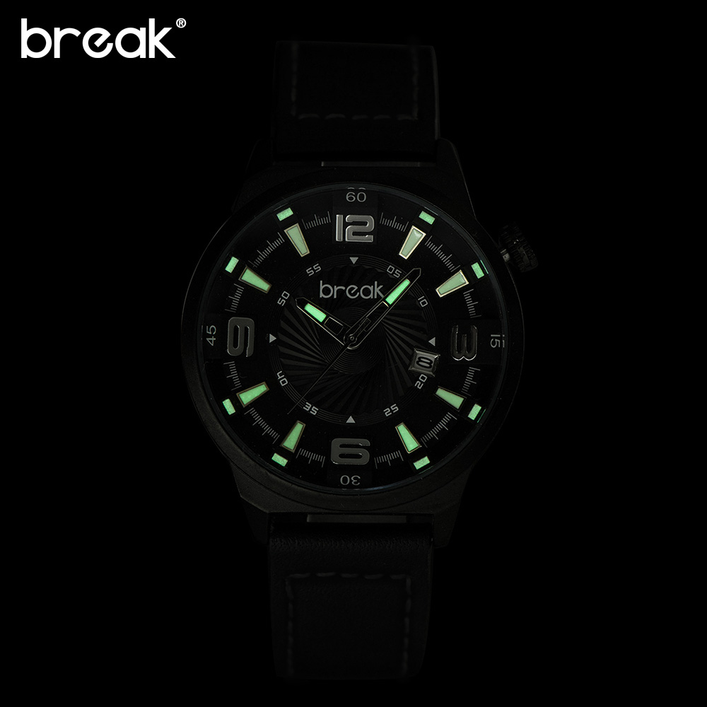 BREAK Jam Tangan Analog Luminous Stainless Steel Pria